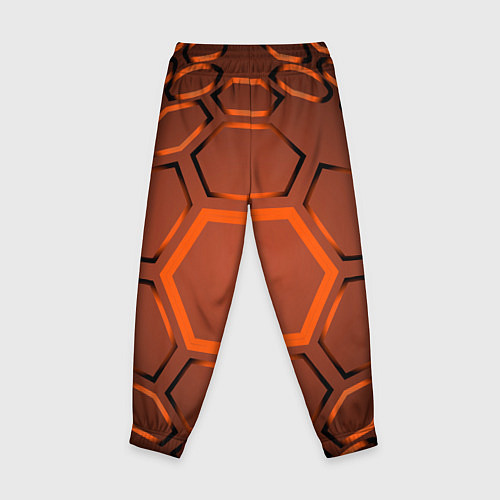 Детские брюки Оранжевая техноброня / 3D-принт – фото 2