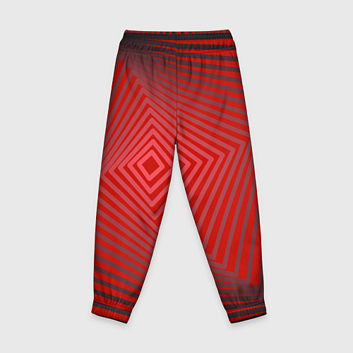 Детские брюки Орнамент из красных линий / 3D-принт – фото 2