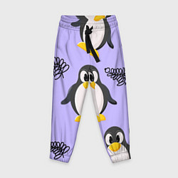 Детские брюки Пингвин и веточка