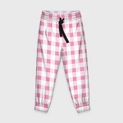 Детские брюки Барби-розовый: клетка