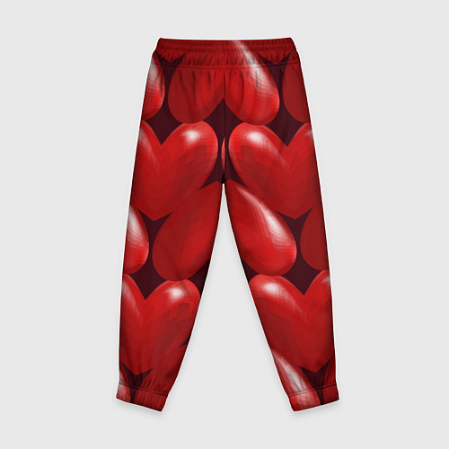 Детские брюки Red hearts / 3D-принт – фото 2