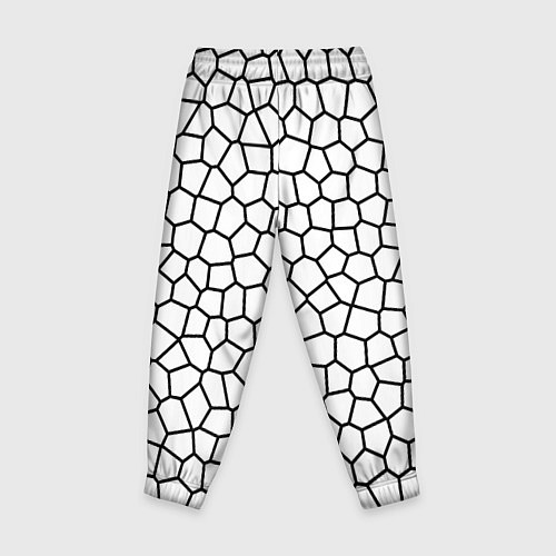 Детские брюки Мозаика белый / 3D-принт – фото 2