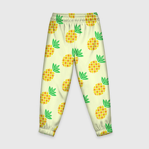 Детские брюки Летние ананасы / 3D-принт – фото 2