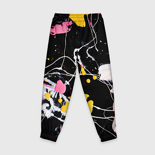 Детские брюки Композиция из пятен красок / 3D-принт – фото 2