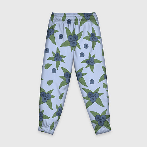 Детские брюки Ягода - голубика на листьях / 3D-принт – фото 2