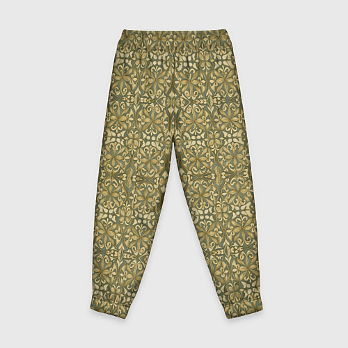Детские брюки Средневековый лиственный узор / 3D-принт – фото 2
