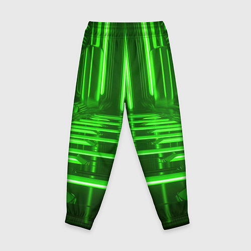 Детские брюки Зеленые световые объекты / 3D-принт – фото 2