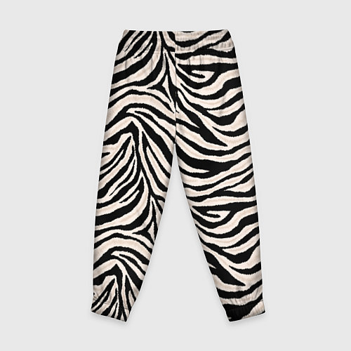Детские брюки Полосатая шкура зебры, белого тигра / 3D-принт – фото 2
