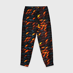 Детские брюки Black orange texture