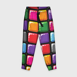 Детские брюки Пиксельные кубики