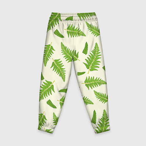 Детские брюки Лесной зеленый папоротник / 3D-принт – фото 2
