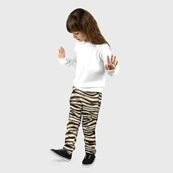 Брюки детские Шкура зебры и белого тигра, цвет: 3D-принт — фото 2