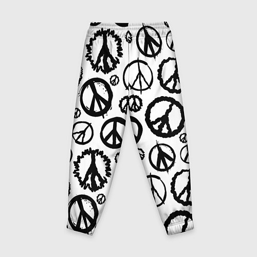 Детские брюки Many peace logo / 3D-принт – фото 2