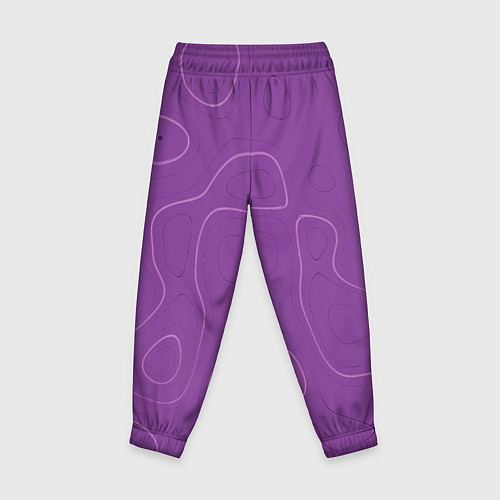 Детские брюки Объемные разводы - яркий фиолетовый - узор Хуф и С / 3D-принт – фото 2