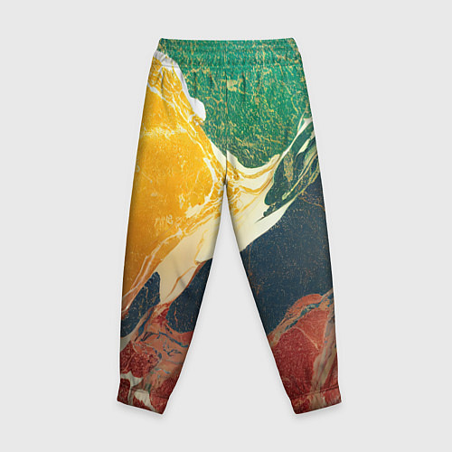 Детские брюки Мраморная радуга / 3D-принт – фото 2