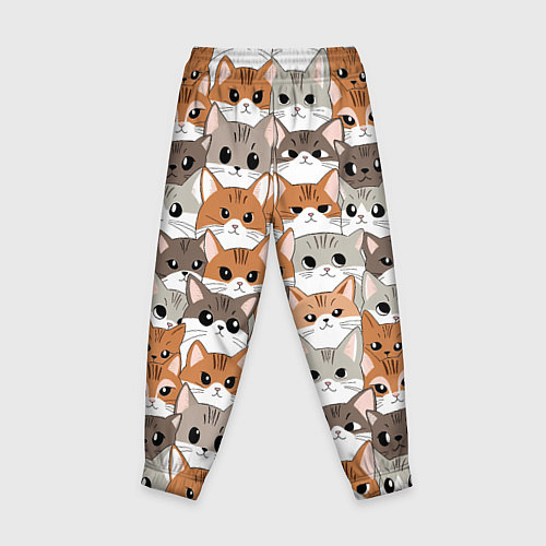 Детские брюки Паттерн милые котики / 3D-принт – фото 2
