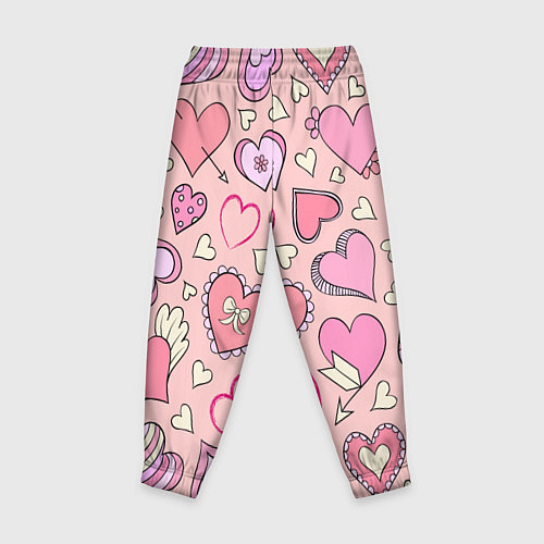 Детские брюки Many many hearts / 3D-принт – фото 2