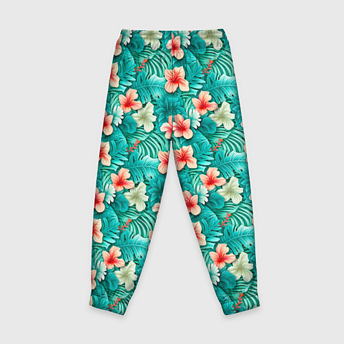 Детские брюки Летние цветочки паттерн / 3D-принт – фото 2