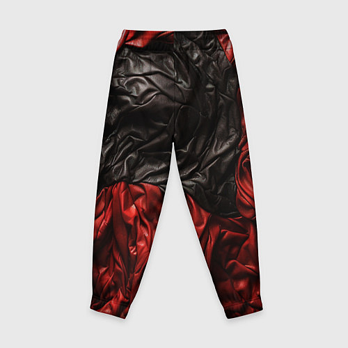 Детские брюки Black red texture / 3D-принт – фото 2