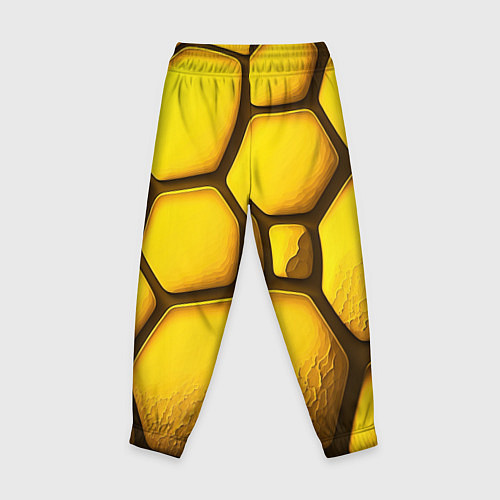 Детские брюки Желтые объемные плиты / 3D-принт – фото 2