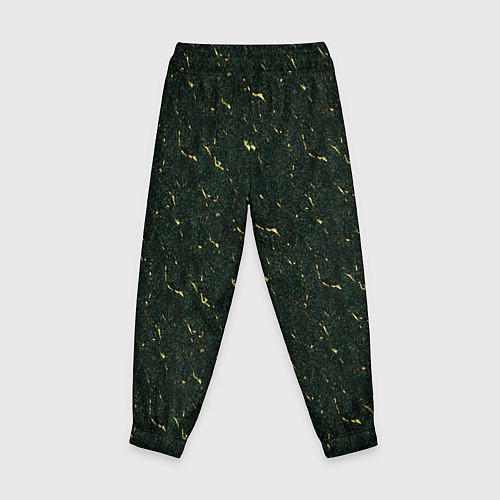 Детские брюки Текстура зелёный мрамор / 3D-принт – фото 2