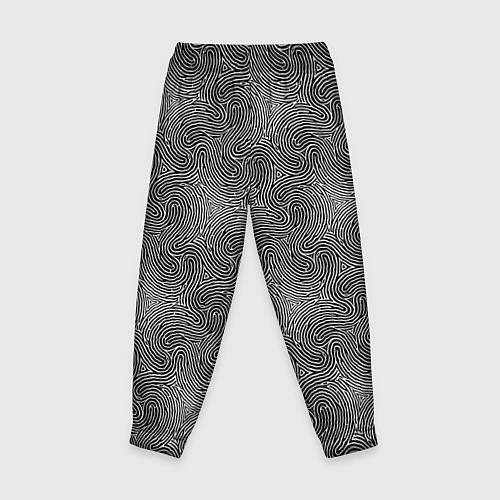 Детские брюки Узор Черно-белый / 3D-принт – фото 2