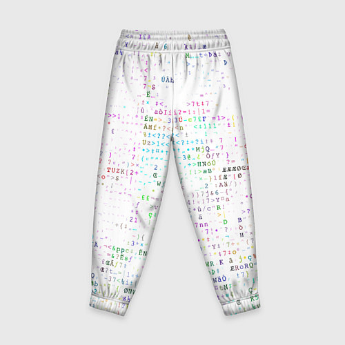 Детские брюки Паттерн со знаками / 3D-принт – фото 2