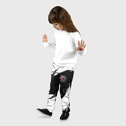 Брюки детские Alpina - белые завихрения, цвет: 3D-принт — фото 2