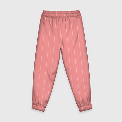 Детские брюки Благородный розовый полосатый / 3D-принт – фото 2