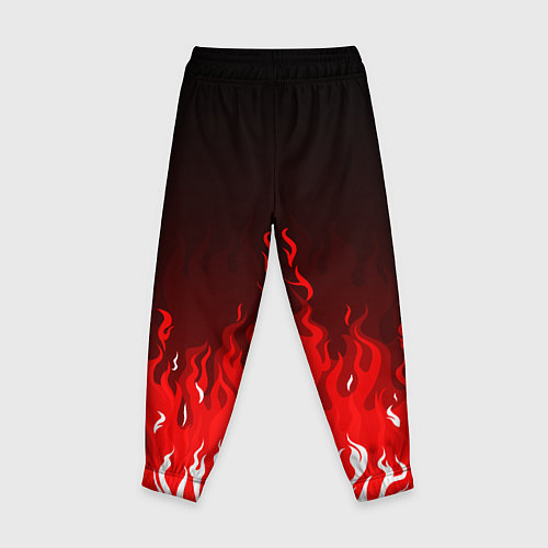 Детские брюки Герб РФ - красное пламя / 3D-принт – фото 2