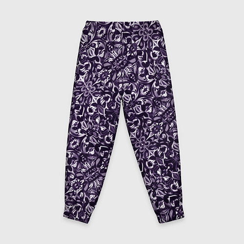 Детские брюки Фиолетовый паттерн узоры / 3D-принт – фото 2