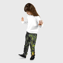 Брюки детские Зеленая абстрактная текстура, цвет: 3D-принт — фото 2