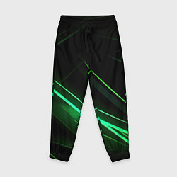 Детские брюки Green lines black backgrouns