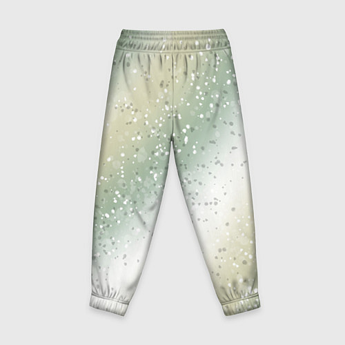 Детские брюки Абстрактный бежево-зелёный / 3D-принт – фото 2