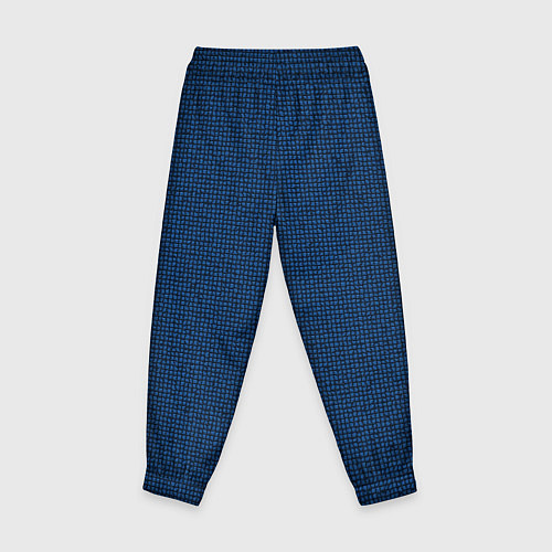 Детские брюки Мелкая синяя плитка текстура / 3D-принт – фото 2