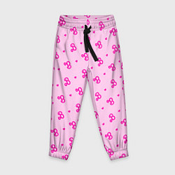 Детские брюки Розовый паттерн - Барби и сердечки