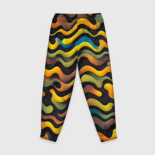 Детские брюки Волнистый хаки / 3D-принт – фото 2