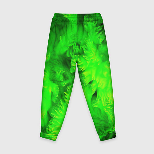 Детские брюки Green abstract texture / 3D-принт – фото 2