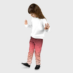 Брюки детские Градиент красно-бежевый, цвет: 3D-принт — фото 2