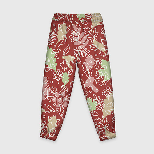 Детские брюки Осень - бордовый / 3D-принт – фото 2