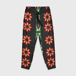 Детские брюки Красочный цветочный орнамент с ромашками