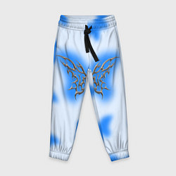 Брюки детские Y2K blue butterfly, цвет: 3D-принт