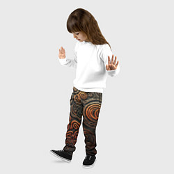 Брюки детские Асимметричный паттерн в викингском стиле, цвет: 3D-принт — фото 2