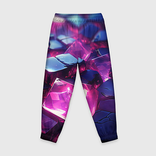 Детские брюки Фиолетовые прозрачные кубики / 3D-принт – фото 2
