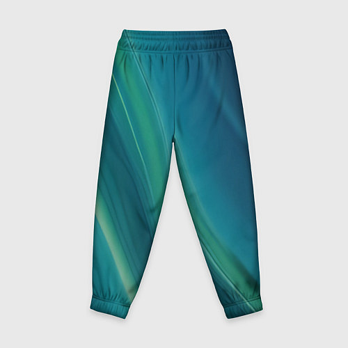 Детские брюки Сине-зелёная жидкая текстура - нейросеть / 3D-принт – фото 2