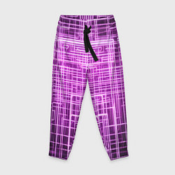 Детские брюки Фиолетовые неоновые полосы киберпанк