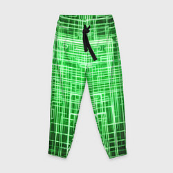 Детские брюки Зелёные неоновые полосы киберпанк