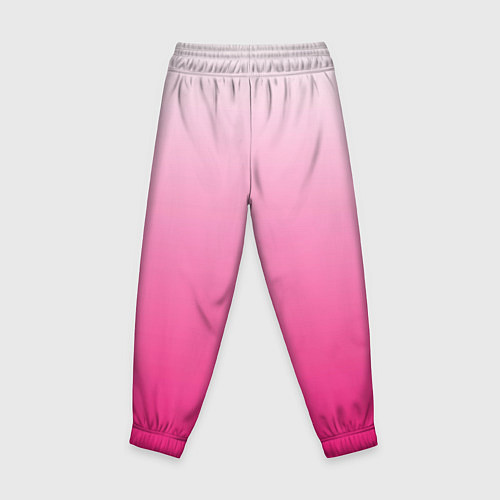 Детские брюки Бело-розовый градиент / 3D-принт – фото 2