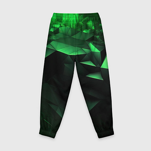 Детские брюки Видение зеленого в абстракции / 3D-принт – фото 2