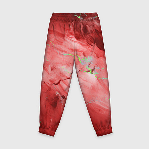 Детские брюки Красный мрамор / 3D-принт – фото 2